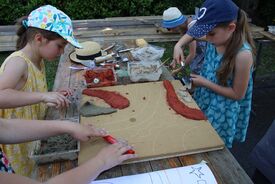 Les enfants à l'œuvre...