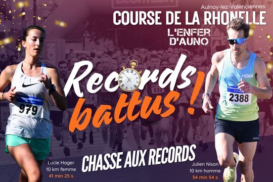  Julien Nison : 34 min 54 s (Record à battre : 38 min 43 s)
 Lucie Hager : 41 min 25 s (Record à battre : 50 min 22 s)